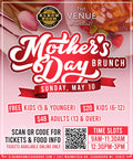 KIDS 5 and under Mother's Day Brunch 12:30pm to 3:00pm